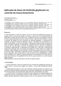 Aplicação de doses do herbicida glyphosate no controle da Conyza