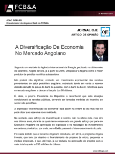 A Diversificação Da Economia No Mercado Angolano