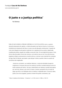 O justo e a justiça política - Fundação Casa de Rui Barbosa