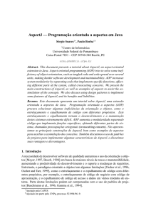 AspectJ — Programaç ˜ao orientada a aspectos em Java