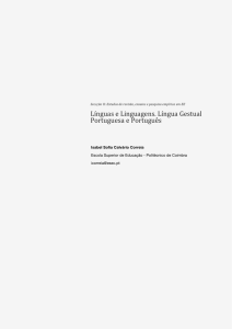 Línguas e Linguagens. Língua Gestual Portuguesa