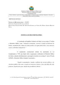 Notificação n - Ministério Público do Estado de Mato Grosso