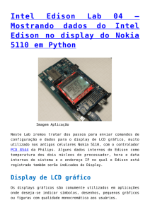 Mostrando dados do Intel Edison no display do