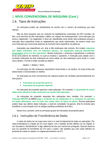 1. NÍVEL CONVENCIONAL DE MÁQUINA (Cont.) 1.6. Tipos de