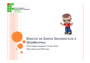 BANCOS DE DADOS GEOGRÁFICOS E WEBMAPPING
