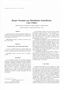Herpes Neonatal com Distribuição Zosteriforme. Caso Clínico