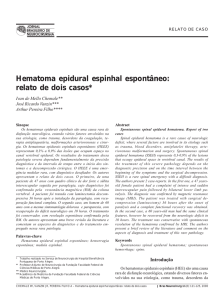 Hematoma epidural espinhal espontâneo: relato de dois casos*