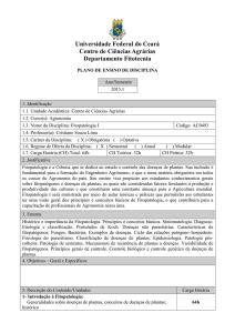 Fitopatologia I - Universidade Federal do Ceará