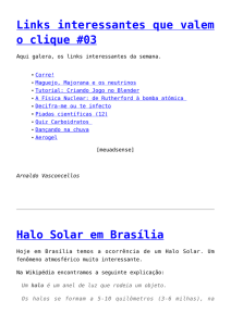 Links interessantes que valem o clique #03,Halo Solar em Brasília