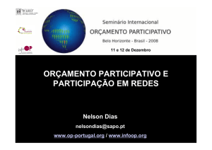 orçamento participativo e participação em redes