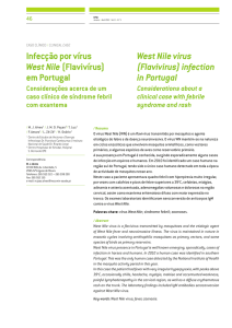 Infecção por vírus West Nile(Flavivírus) em Portugal West Nile virus