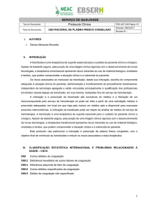 PRO.AGT.008 - USO RACIONAL DE PLASMA FRESCO