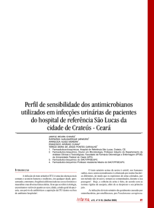 Perfil de sensibilidade dos antimicrobianos utilizados em infecções