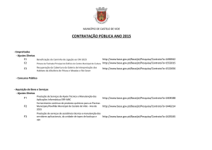 contratação pública ano 2015 - Câmara Municipal de Castelo de Vide