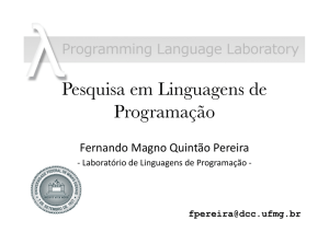 Pesquisa em Linguagens de Programação