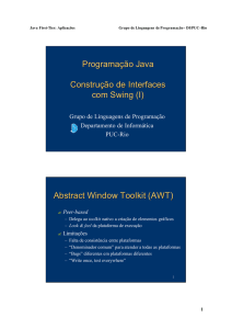 Programação Java Construção de Interfaces com Swing (I) Abstract