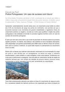 Estudo da PwC Portos Portugueses: Um caso de sucesso com futuro!