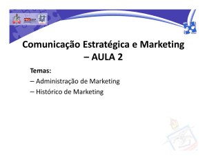 Comunicação Estratégica e Marketing – AULA 2