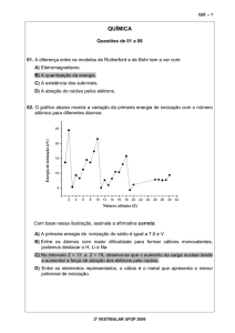quimica a - Vestibular/UFOP