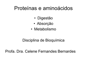 Proteínas e aminoácidos - FTP da PUC