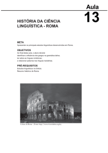história da ciência linguística - roma
