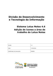 MU0006 - Manual Lotus Notes - Prefeitura Municipal de Belo