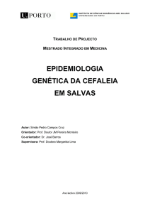 EPIDEMIOLOGIA GENÉTICA DA CEFALEIA EM SALVAS