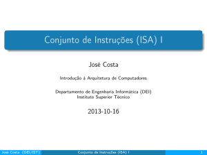 Conjunto de Instruções (ISA)