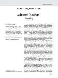 As bactérias “superbugs” - Revista Panamericana de Infectología