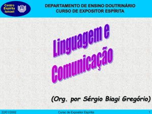 Linguagem e Comunicação - Centro Espírita Ismael