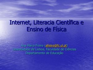 Projecto PEC Ana Maria Freire () Universidade de