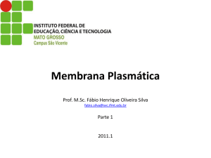 Membrana Plasmática - Professor Fabio Henrique Silva