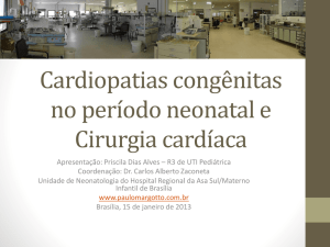 Cardiopatias congênitas no período neonatal e
