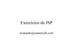 Exercícios de JSP
