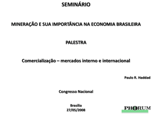 Slide 1 - Instituto Brasileiro de Mineração