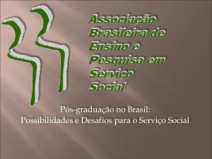 Serviço Social, pós-graduação e produção de conhecimento no Brasil