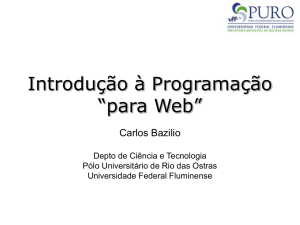 Introdução à Programação para Web