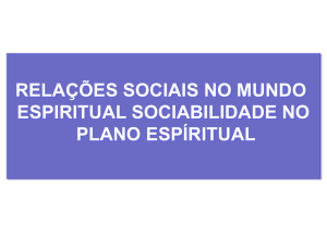 Sociabilidade no Plano Espiritual