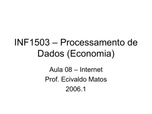 INF1503 – Processamento de Dados (Economia) - DI PUC-Rio