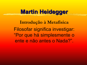 Martin Heidegger Introdução à Metafísica