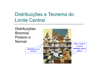 Distribuições e teorema do limite central (18/08) (x)