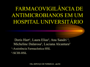 farmacovigilância de antimicrobianos em um hospital