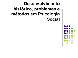 Caracterização da Psicologia Social: a influência do positivismo