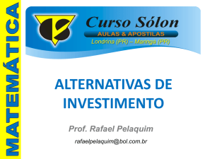 alternativas de investimentos