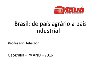 A industrialização brasileira foi acompanhada de profundas