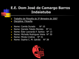 EE Dom José de Camargo Barros Indaiatuba Trabalho de Filosofia