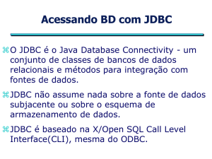 Acessando o BD com o JDBC