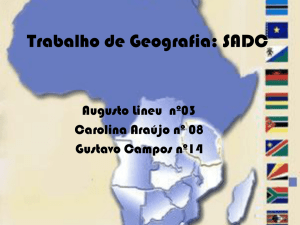 Trabalho de Geografia: SADC