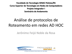 Análise de protocolos de Roteamento em redes AD HOC