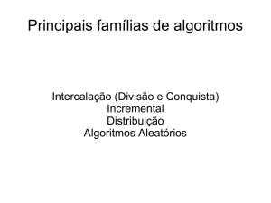 Principais famílias de algoritmos